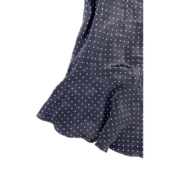 Vintage Black Satin Ditsy Dot Slip Dress - Picture 3 of 4